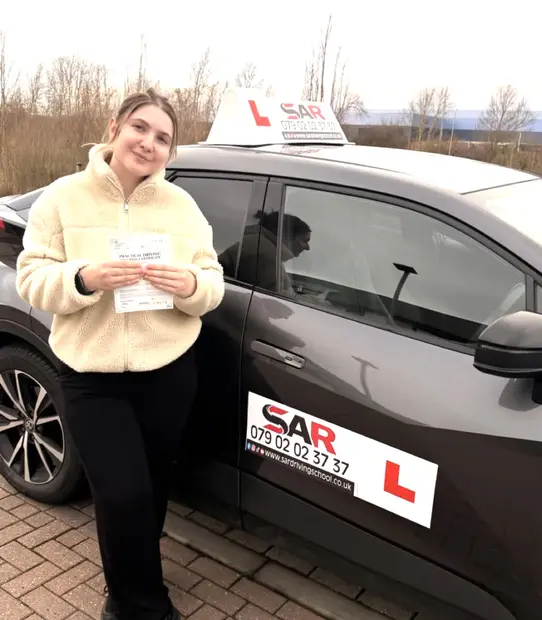 A SAR Driving School pupil, passed with SAR Driving School
