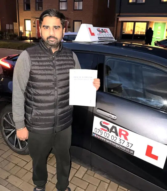 A SAR Driving School pupil, passed with SAR Driving School