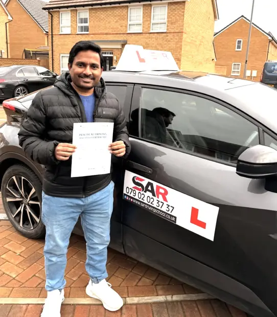 A SAR Driving School pupil, passed with SAR Driving School