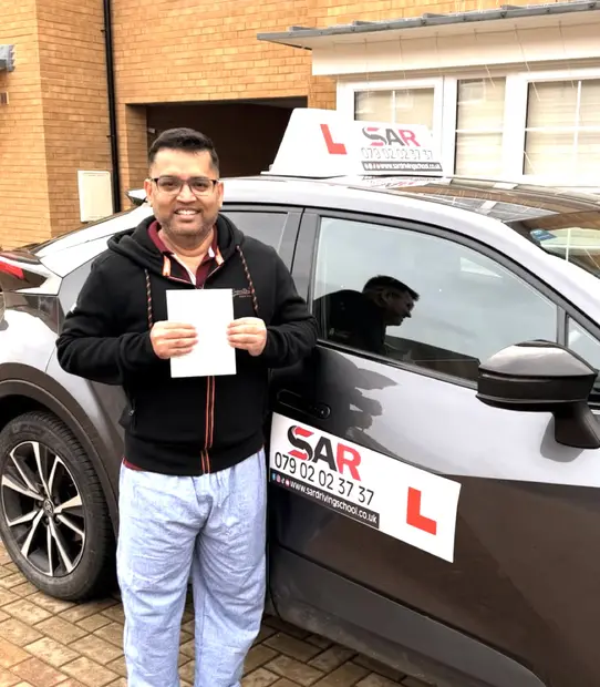 A SAR Driving School pupil, passed with SAR Driving School