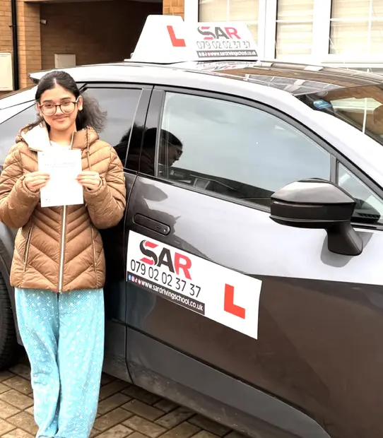 A SAR Driving School pupil, passed with SAR Driving School