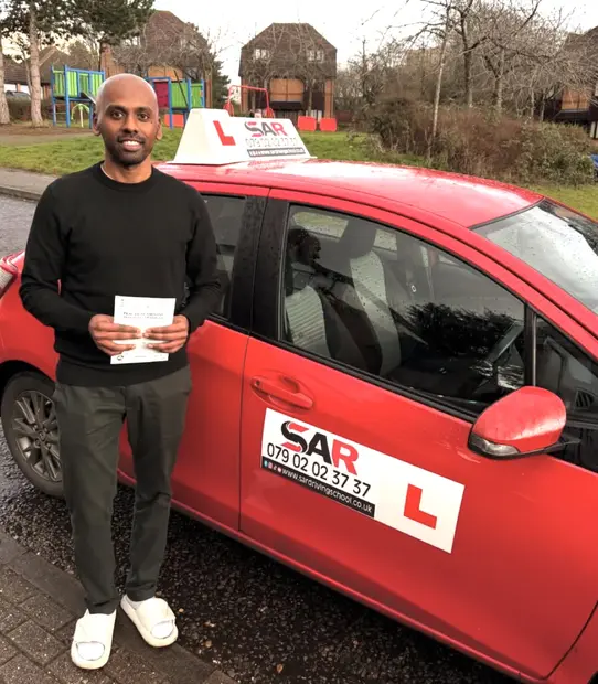 A SAR Driving School pupil, passed with SAR Driving School