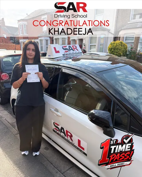 Khadeeja, first-time pass with SAR Driving School