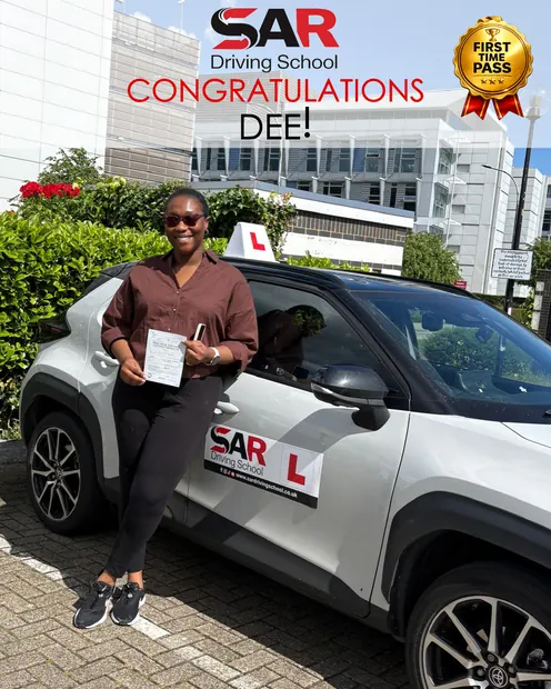 Dee, first-time pass with SAR Driving School