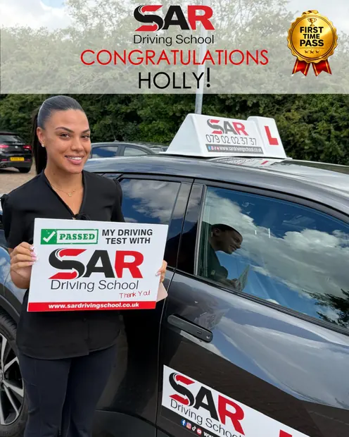 Holly, first-time pass with SAR Driving School