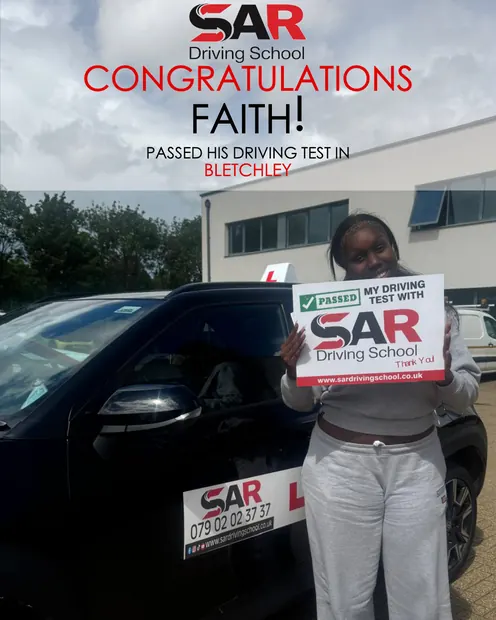 Faith, passed at Bletchley with SAR Driving School