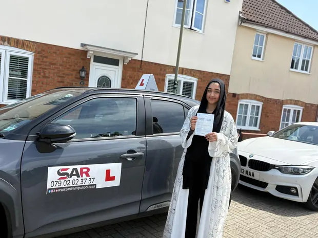 A SAR Driving School pupil, passed with SAR Driving School