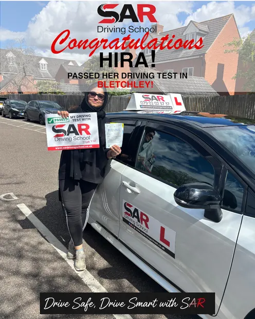 Hira, passed at Bletchley with SAR Driving School