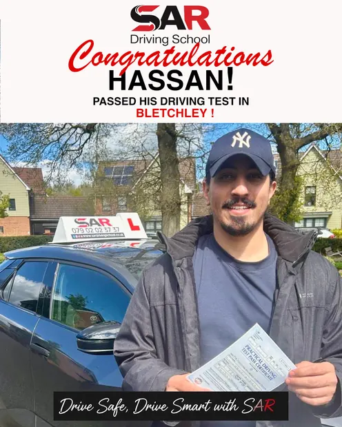 Hassan, passed at Bletchley with SAR Driving School