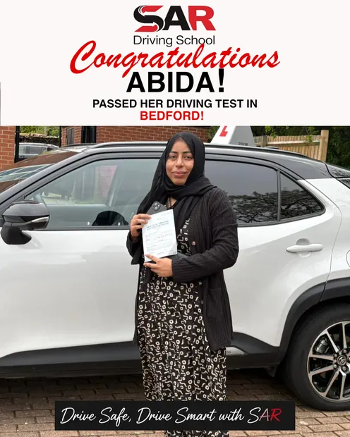 Abida, passed at Bedford with SAR Driving School