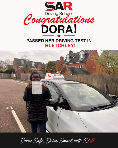Dora, passed at Bletchley with SAR Driving School