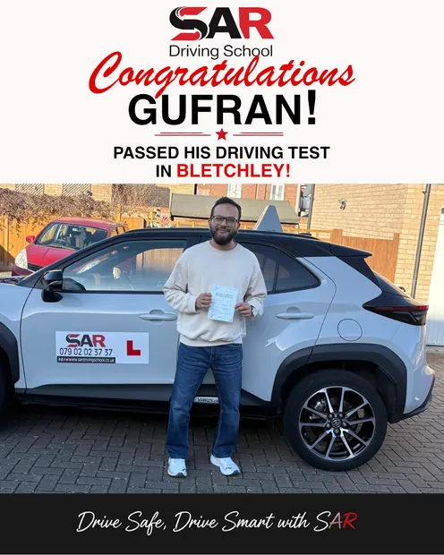 Gufran, passed at Bletchley with SAR Driving School