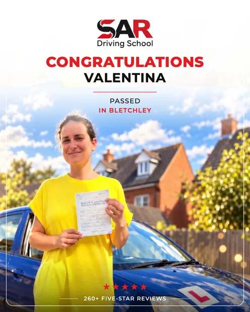 Valentina, passed at Bletchley with SAR Driving School